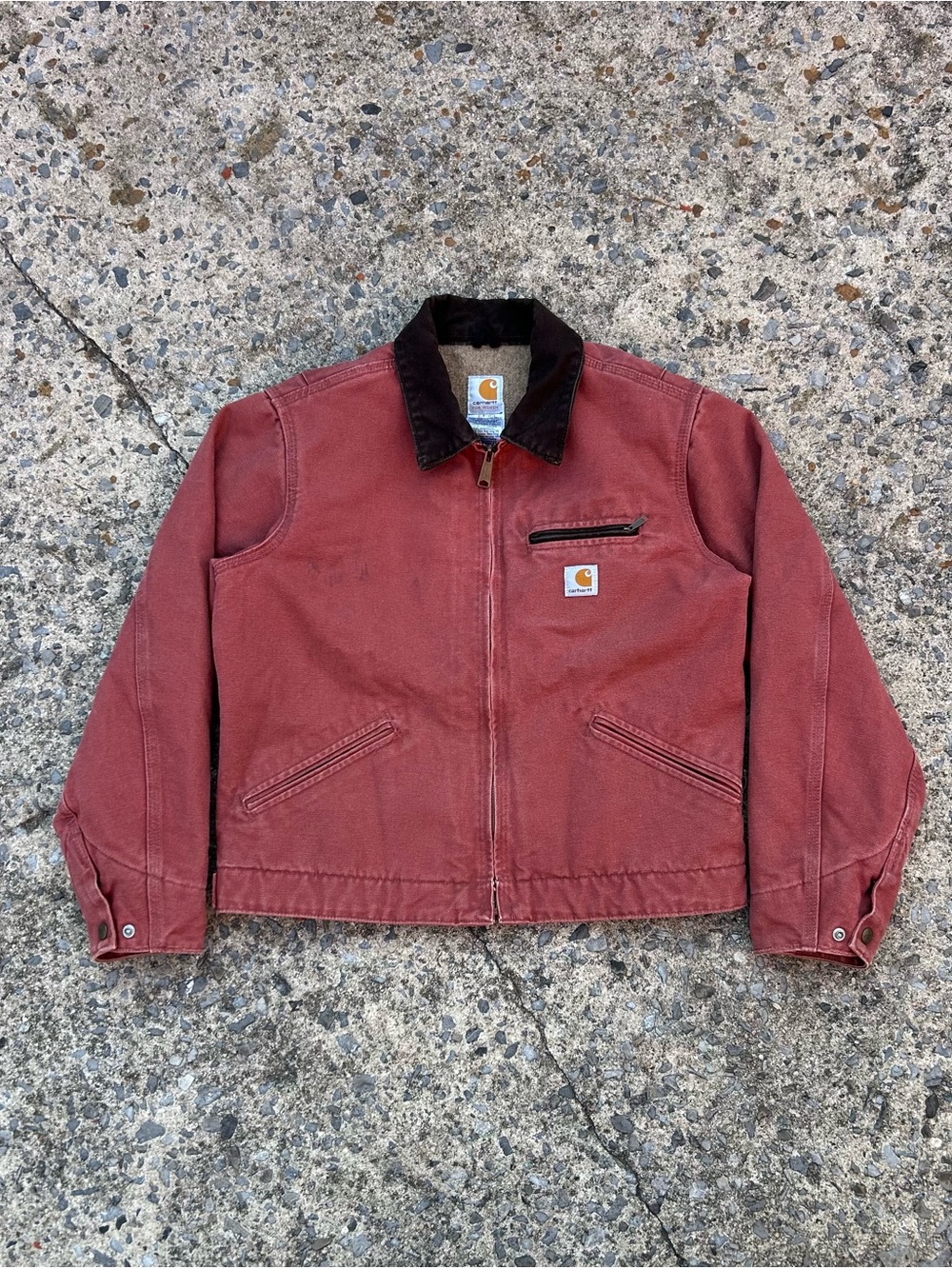 VTG Carhartt Detroit Jacket WJ097 VRS Rose Salmon Women’s Size M - Picture 2 of 6